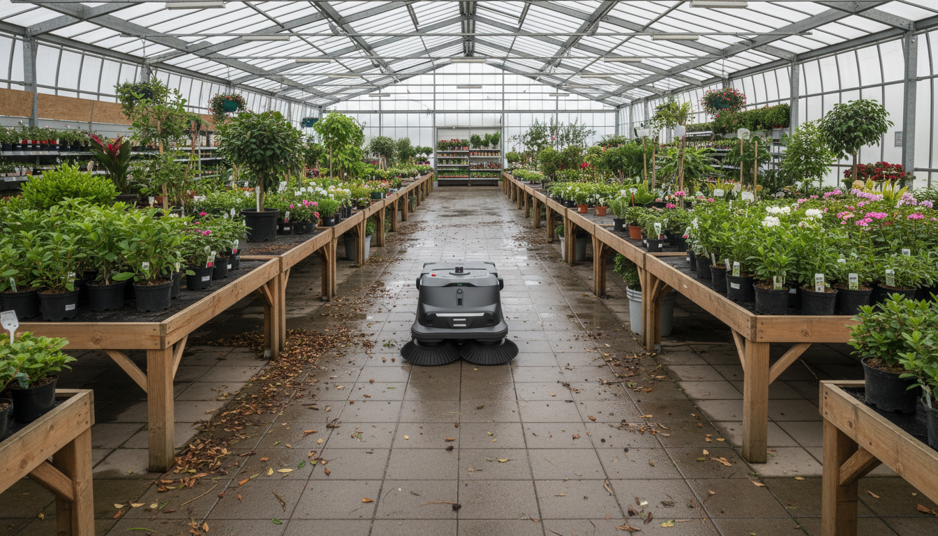 Reinigungsroboter im Baumarkt