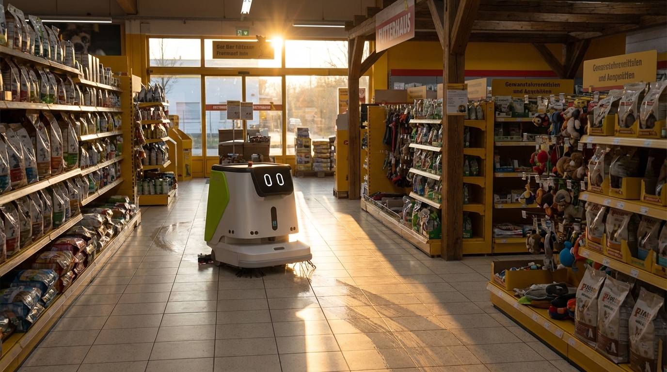 Reinigungsroboter im Fachmarkt