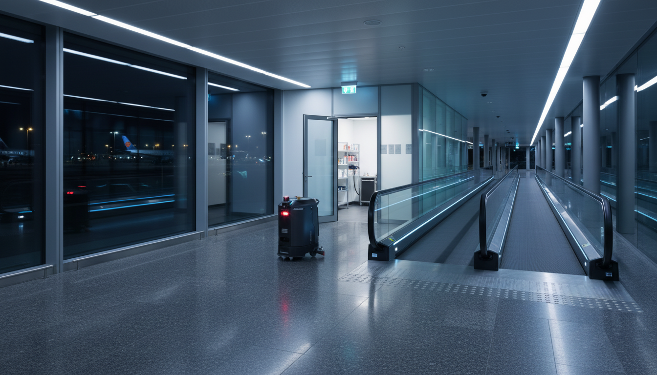 Reinigung im laufenden Flughafenbetrieb